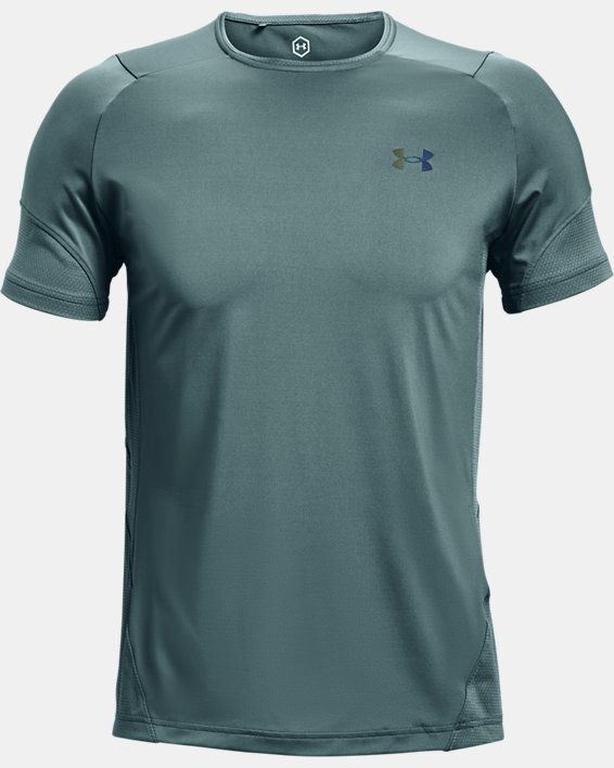 Men's UA RUSH™ HeatGear® 2.0 Short Sleeve, Blue, pdpMainDesktop image number 4